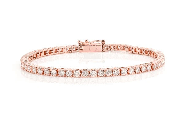 Trendy Prong Set Tennis Diamond Bracelet  customdiamjewel   