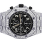 AP Black Dial Ice Out Men's Diamond Watch  customdiamjewel   