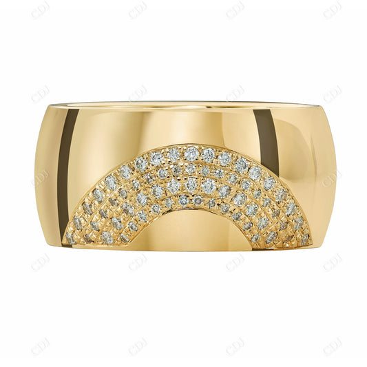 0.25ctw Lab Grown Diamond Pave Wedding Band  customdiamjewel 10KT Yellow Gold VVS-EF