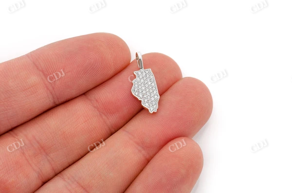 0.25CTW Illinois State Diamond Pendant  customdiamjewel   