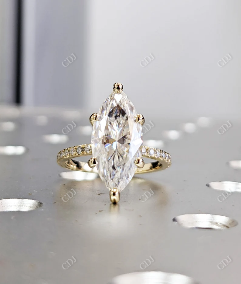 3.0CT Marquise Cut Moissanite Wedding Ring  customdiamjewel   