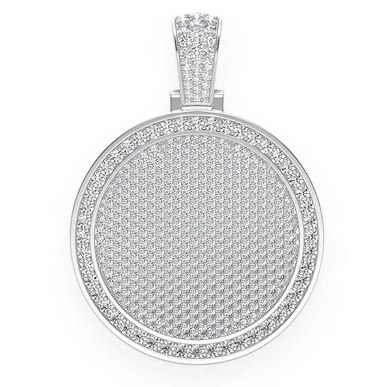 5.00CTW Round Medallion Hip Hop Pendant  customdiamjewel   