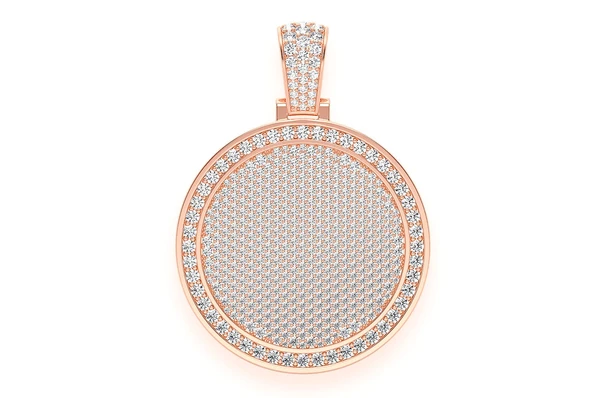 5.00CTW Round Medallion Hip Hop Pendant  customdiamjewel   