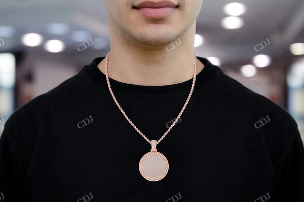 5.00CTW Round Medallion Hip Hop Pendant  customdiamjewel   