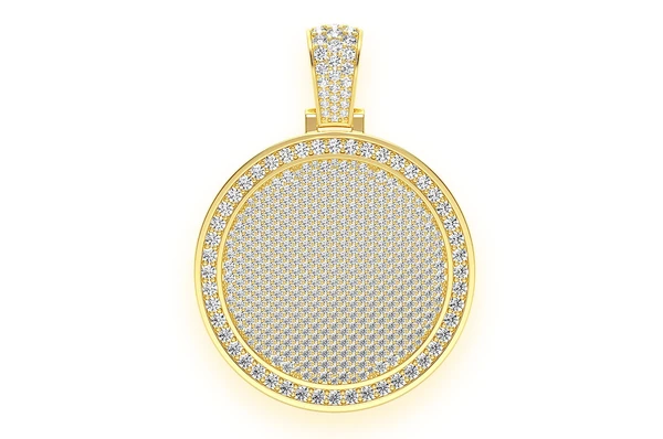 5.00CTW Round Medallion Hip Hop Pendant  customdiamjewel   