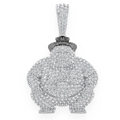 3.75CTW Sumo Wrestler Diamond Pendant  customdiamjewel   