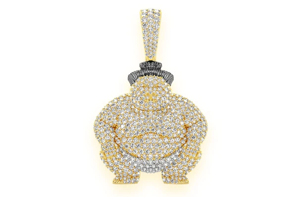 3.75CTW Sumo Wrestler Diamond Pendant  customdiamjewel   