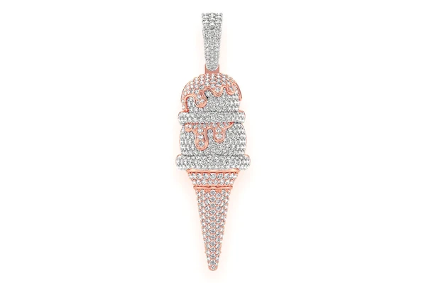 3.25CTW Unique Ice Cream Pendant  customdiamjewel   