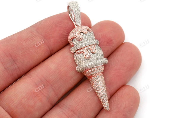 3.25CTW Unique Ice Cream Pendant  customdiamjewel   