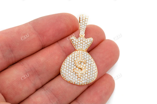 3.33CTW Diamond Money Bag Pendant  customdiamjewel   