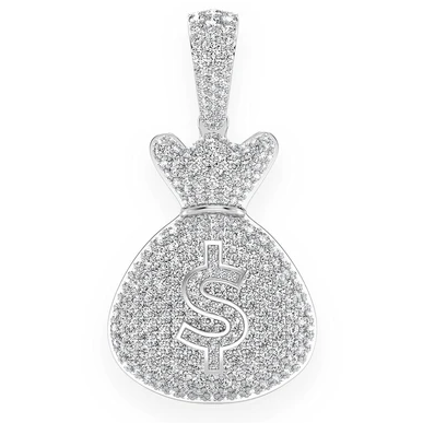 3.33CTW Diamond Money Bag Pendant  customdiamjewel   