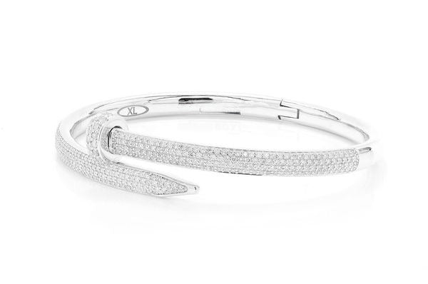 High Quality Diamond Nail Bangle Bracelet  customdiamjewel   