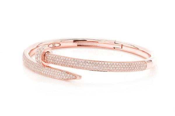 High Quality Diamond Nail Bangle Bracelet  customdiamjewel   