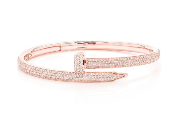 High Quality Diamond Nail Bangle Bracelet  customdiamjewel   