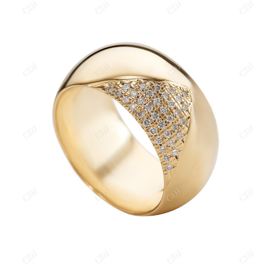 0.2ctw Lab Diamond Statement Gold Wedding Band  customdiamjewel 10KT Yellow Gold VVS-EF