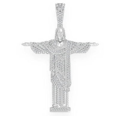 4.25CTW Christ The Redeemer Pendant  customdiamjewel   