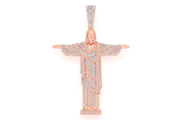 4.25CTW Christ The Redeemer Pendant  customdiamjewel   