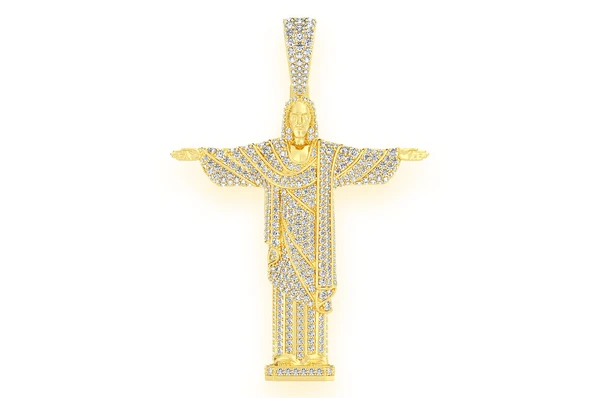 4.25CTW Christ The Redeemer Pendant  customdiamjewel   