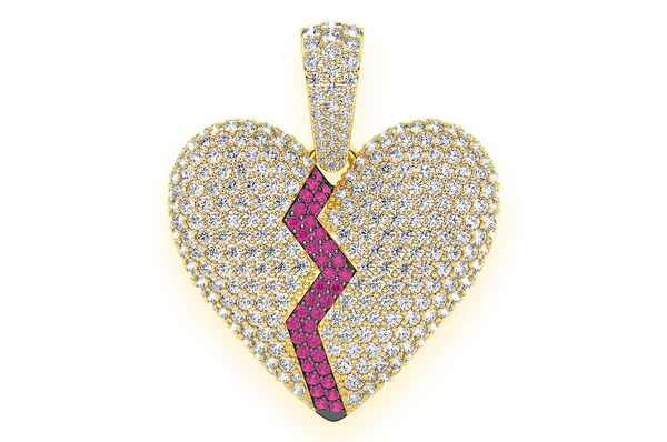 4.00CTW Broken Heart Pendant  customdiamjewel   