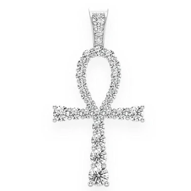 2.25CTW Graduated Ankh Pendant  customdiamjewel   