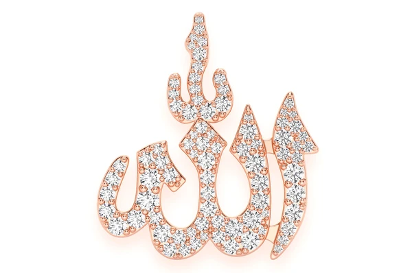 1.75CTW Diamond Arabic Allah Pendant  customdiamjewel   