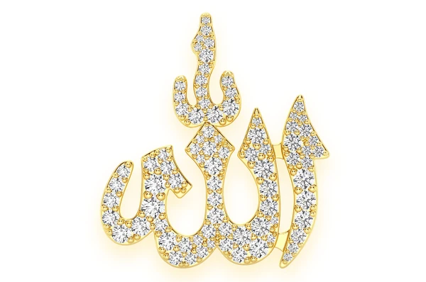 1.75CTW Diamond Arabic Allah Pendant  customdiamjewel   