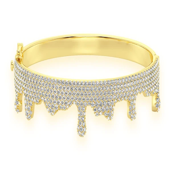 Attractive Diamond Drip Bangle Bracelet  customdiamjewel   