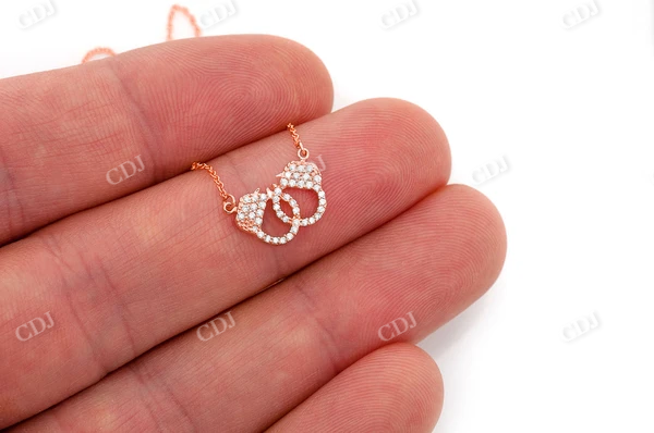 0.15CTW Handcuffs Diamond Pendant  customdiamjewel   