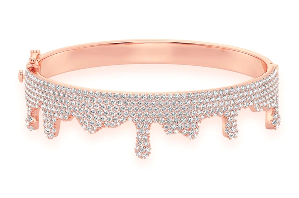 Attractive Diamond Drip Bangle Bracelet  customdiamjewel   