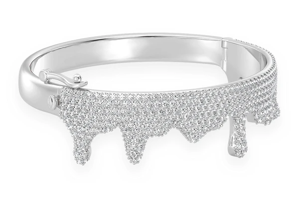 Attractive Diamond Drip Bangle Bracelet  customdiamjewel   