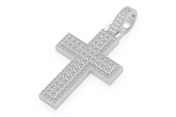 4.66CTW Large Layered Cross Pendant  customdiamjewel   