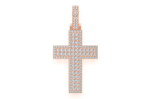 4.66CTW Large Layered Cross Pendant  customdiamjewel   