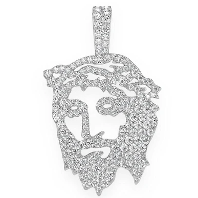 4.00CTW Large Jesus Silhouette Pendant  customdiamjewel   