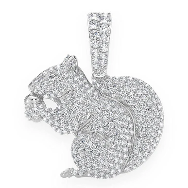 1.25CTW Diamond Squirrel Pendant  customdiamjewel   