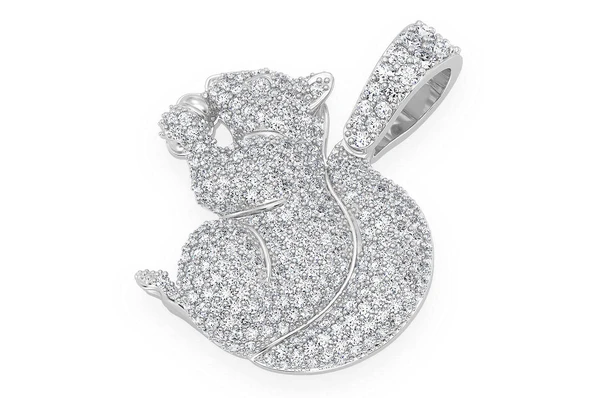 1.25CTW Diamond Squirrel Pendant  customdiamjewel   