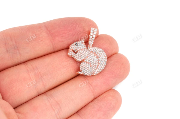 1.25CTW Diamond Squirrel Pendant  customdiamjewel   