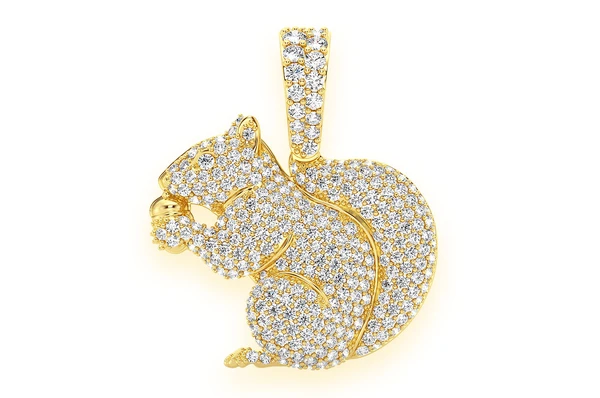 1.25CTW Diamond Squirrel Pendant  customdiamjewel   