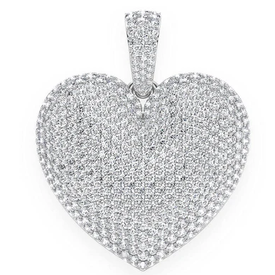 6.50CTW Large Love Heart Pendant  customdiamjewel   