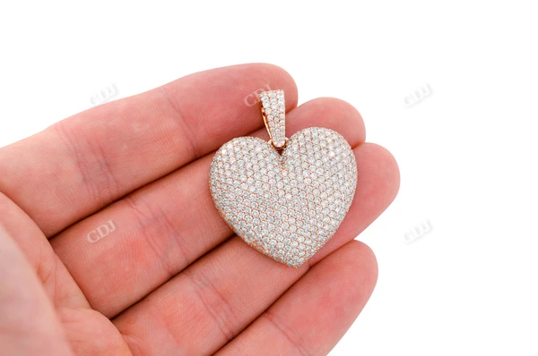 6.50CTW Large Love Heart Pendant  customdiamjewel   