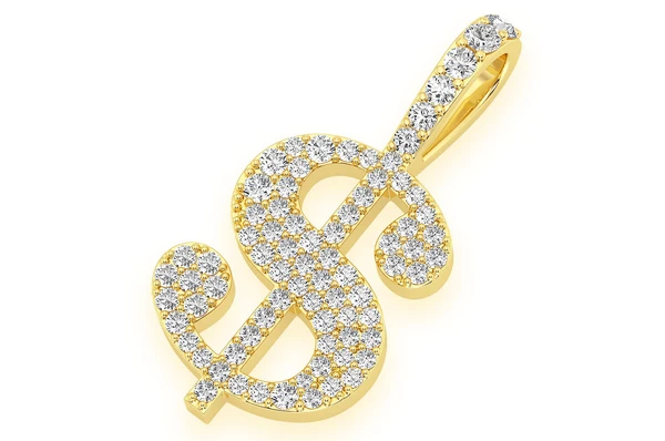 0.25CTW Diamond US Dollar Sign Pendant  customdiamjewel   