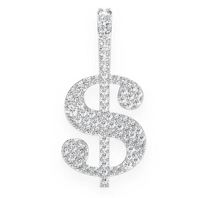 0.25CTW Diamond US Dollar Sign Pendant  customdiamjewel   