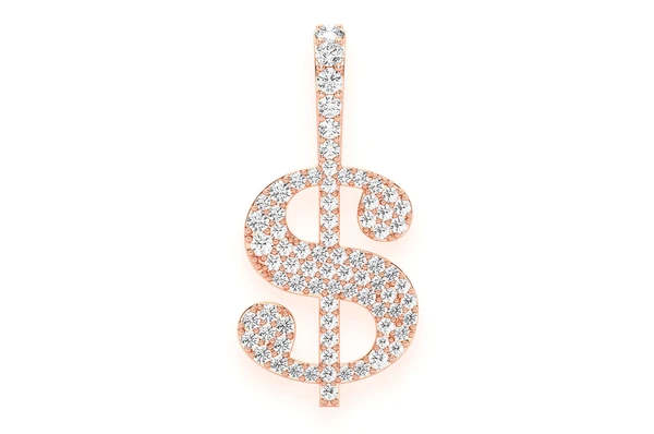 0.25CTW Diamond US Dollar Sign Pendant  customdiamjewel   