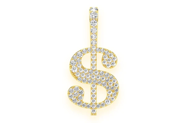 0.25CTW Diamond US Dollar Sign Pendant  customdiamjewel   