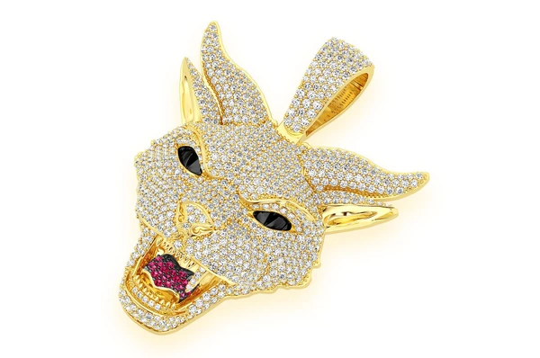 4.70CTW Evil Cat Hip Hop Pendant  customdiamjewel   