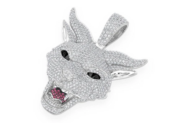 4.70CTW Evil Cat Hip Hop Pendant  customdiamjewel   