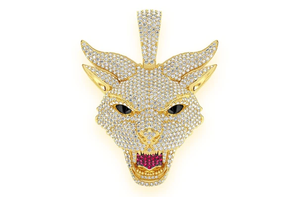 4.70CTW Evil Cat Hip Hop Pendant  customdiamjewel   