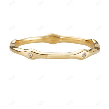 0.025ctw Round Lab Diamond Golden Eternity Band  customdiamjewel 10KT Yellow Gold VVS-EF