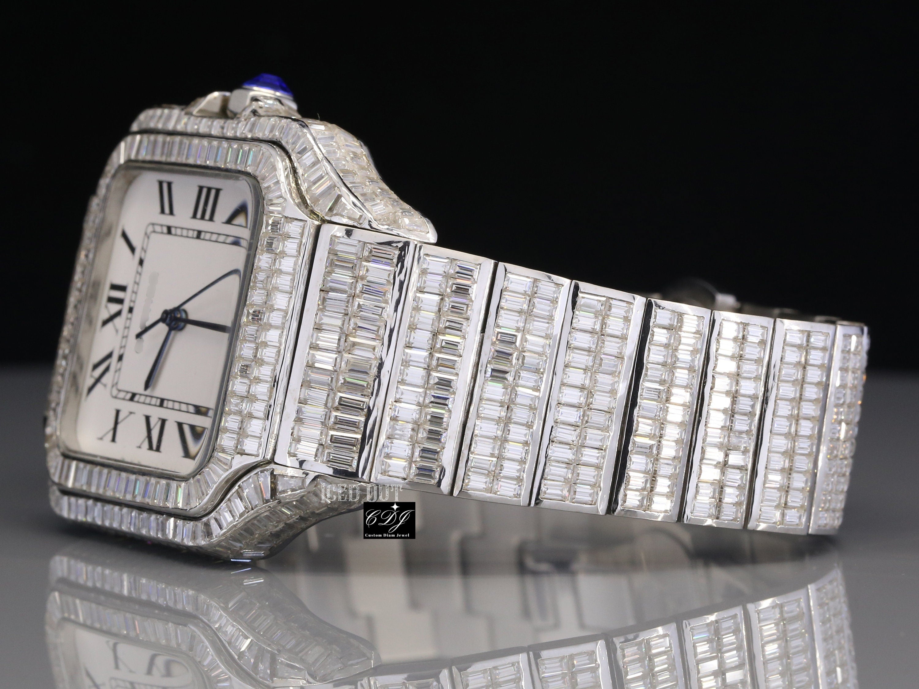 Baguette Diamond Cartier Luxury Wrist Watch 36 CT Approx