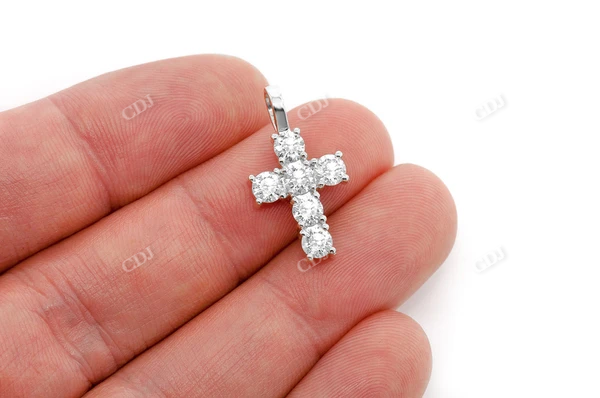 1.50CTW Round Diamond Cross Pendant  customdiamjewel   