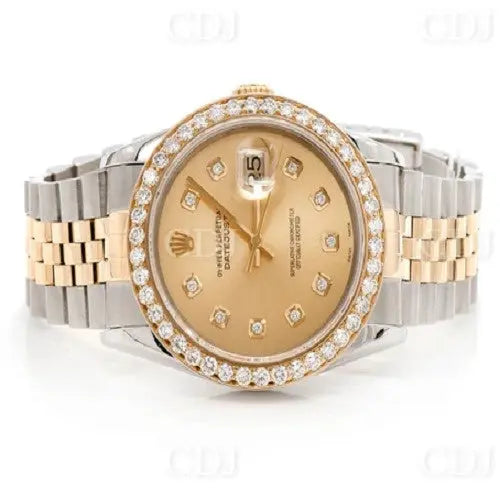 Custom stainless steel diamond waterproof Rolex Watch (2.00CTW)  customdiamjewel   